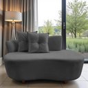 Ver imagem 1 de Namoradeira Sofá Feijão Suria Orgânica Suede Cinza