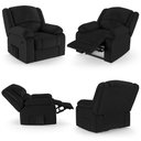 Ver imagem 7 de Poltrona do Papai Reclinável Sala de Cinema Barcelona Power Elétrica Massagem Usb Pu Preto G23 Encan