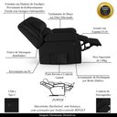 Ver imagem 3 de Poltrona do Papai Reclinável Sala de Cinema Barcelona Power Elétrica Massagem Usb Pu Preto G23 Encan