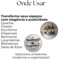 Ver imagem 2 de Kit 3 Suportes de Parede 15cm Cantoneira em L para Prateleira Aço Reforçado Moderno Preto