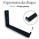 Ver imagem 7 de Kit 3 Suportes de Parede 15cm Cantoneira em L para Prateleira Aço Reforçado Moderno Preto
