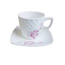 Ver imagem 2 de Jogo de Xícaras e Pires 12 Peças Estampa Flor