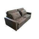 Ver imagem 2 de Sofá Cama Casal Veludo Cinza Filadélfia Rec Estofados