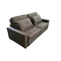 Sofá Cama Casal Veludo Cinza Filadélfia Rec Estofados - 2