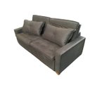 Ver imagem 3 de Sofá Cama Casal Veludo Cinza Filadélfia Rec Estofados