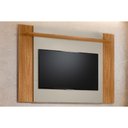 Ver imagem 1 de Painel Quarto P/ Tv até 60 Pol Tulum Extensivel C/ 1 Prateleira 160 ou 180x150cm Nature/off White