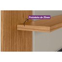 Ver imagem 6 de Painel Quarto P/ Tv até 60 Pol Tulum Extensivel C/ 1 Prateleira 160 ou 180x150cm Nature/off White