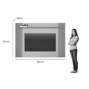 Ver imagem 7 de Painel Quarto P/ Tv até 60 Pol Tulum Extensivel C/ 1 Prateleira 160 ou 180x150cm Nature/off White