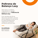 Ver imagem 4 de Poltrona de Balanço Lazy Cinza com 3 Níveis de Regulagem e Trava de Segurança Off White