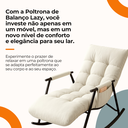 Ver imagem 3 de Poltrona de Balanço Lazy Cinza com 3 Níveis de Regulagem e Trava de Segurança Off White