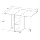 Ver imagem 3 de Conjunto de Mesa Dobrável Jdy Castanha - Marrom