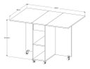 Ver imagem 3 de Conjunto de Mesa Dobrável Jdy Castanha - Marrom