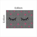 Ver imagem 2 de Tapetes Beleza Cílios Fofinhos 60x40cm para Porta Decorativo:cinza