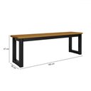 Ver imagem 3 de Banco para Cozinha Kit 2 Bancos 160cm Imperatriz Preto/nature - Art Panta