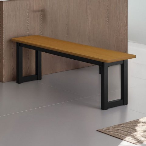 Banco para Cozinha Kit 2 Bancos 160cm Imperatriz Preto/nature - Art Panta