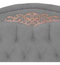 Ver imagem 3 de Cabeceira Kate Estofada para Cama Box de Casal 1,40 Veludo Cinza Claro Bz Home Decor