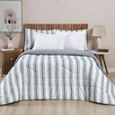 Ver imagem 3 de Edredom Cobertor Daily Super King Malha Listrado Dupla Face Fio Penteado - Cinza