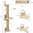 Ver imagem 2 de Arranhador de Parede com Prateleira para Gatos