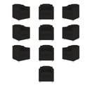 Ver imagem 1 de Kit 10 Poltronas Decorativa Tilla Consultório Recepção Suede Preto