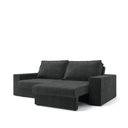 Ver imagem 3 de Sofá Capri 3 Lugares Retrátil 232cm Suede Preto Cialar Móveis