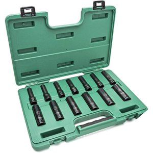 JOGO DE SOQUETE DE IMPACTO LONGO SATA 10MM A 24MM C/13PCS