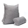Almofada Encosto para leitura apoio lombar e pescoço cinza - 3