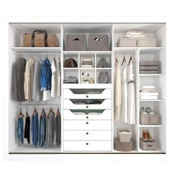 Guarda-Roupa Casal 3 Portas de Correr com Espelho Vitória Panan Branco - 4