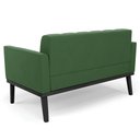 Ver imagem 7 de Sofá Namoradeira Base Madeira Preto Ana Suede Verde - Ibiza