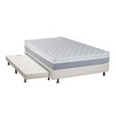 Ver imagem 1 de Cama Box C/ Auxiliar Casal: Colchão Luckspuma Conjunto 3 em 1 ( Box + Courano Nero Black Ortobom