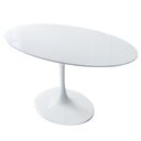 Ver imagem 1 de Mesa de Jantar Redonda 60 Cm + Vidro Temperado Branco