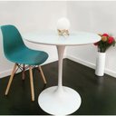 Ver imagem 2 de Mesa de Jantar Redonda 60 Cm + Vidro Temperado Branco