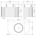 Ver imagem 2 de Gabinete para Banheiro Suspenso Manchester 80cm Branco/santiago