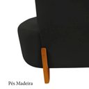 Ver imagem 7 de Namoradeira Sofá Feijão Luna 100cm Orgânica Suede Preto