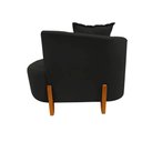 Ver imagem 6 de Namoradeira Sofá Feijão Luna 100cm Orgânica Suede Preto