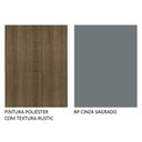Ver imagem 3 de Balcão de Pia Cozinha 1 Porta e 2 Gavetas (com Tampo) Rustic/cinza Agata Madesa Rustic/cinza