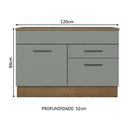 Ver imagem 5 de Balcão de Pia Cozinha 1 Porta e 2 Gavetas (com Tampo) Rustic/cinza Agata Madesa Rustic/cinza