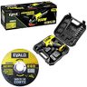 Parafusadeira e Furadeira 12v Bivolt + Esmerilhadeira Angular e Disco de Corte 4.1/2 Pol Evald-110v - 6