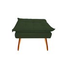 Ver imagem 4 de Kit 2 Poltronas + Puff Decorativo Opala Suede Verde Pés Madeira Ms Decor