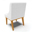 Ver imagem 5 de Kit 02 Cadeiras De Jantar Branco Base Madeira Castanho