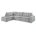 Ver imagem 4 de Sofá Retrátil 6 Lugares Presidente 315cm com Chaise a Esquerda de 91cm