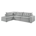 Ver imagem 4 de Sofá Retrátil 6 Lugares Presidente 315cm com Chaise a Esquerda de 91cm