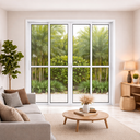 Ver imagem 2 de Porta Balcão 4 Folhas Vidro Alumínio Branco 210x160 Linha 25