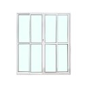 Ver imagem 1 de Porta Balcão 4 Folhas Vidro Alumínio Branco 210x160 Linha 25
