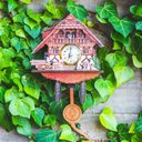 Ver imagem 2 de Miniatura Relogio Cuco Quartzo Chale Lenhadores Mdf