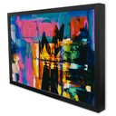 Ver imagem 3 de Quadro Decorativo Abstrato Intense em Moldura Caixa Tacolado Moldura Trad 1cm Madeira Escura com Vid
