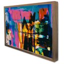 Ver imagem 4 de Quadro Decorativo Abstrato Intense em Moldura Caixa Tacolado Moldura Trad 1cm Madeira Escura com Vid