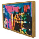 Ver imagem 5 de Quadro Decorativo Abstrato Intense em Moldura Caixa Tacolado Moldura Trad 1cm Madeira Escura com Vid