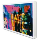 Ver imagem 2 de Quadro Decorativo Abstrato Intense em Moldura Caixa Tacolado Moldura Trad 1cm Madeira Escura com Vid