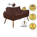 Ver imagem 6 de Kit 02 Poltronas + Sofá 2 Lugares com Puff Opala Balaqui Marrom