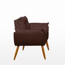 Ver imagem 4 de Kit 02 Poltronas + Sofá 2 Lugares com Puff Opala Balaqui Marrom